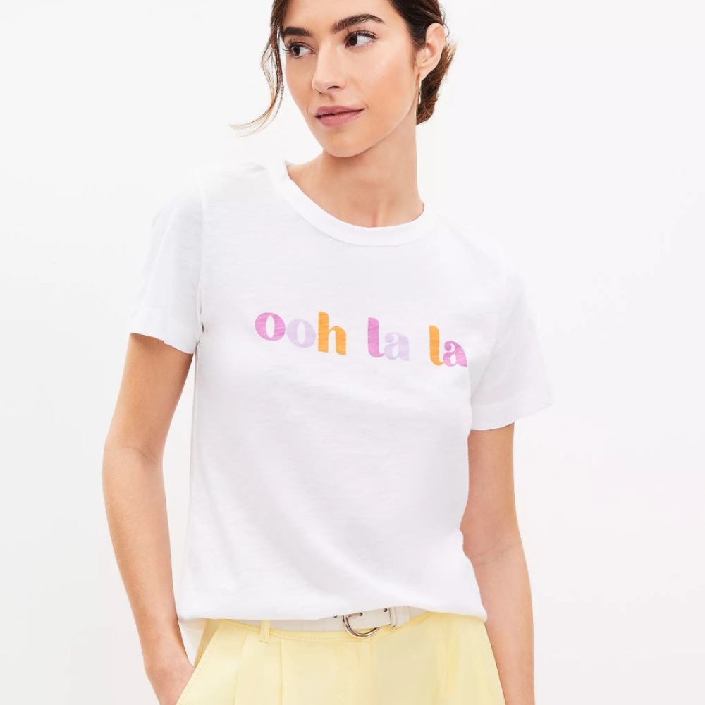 Loft Ooh La La Everyday Crew Tee - Small